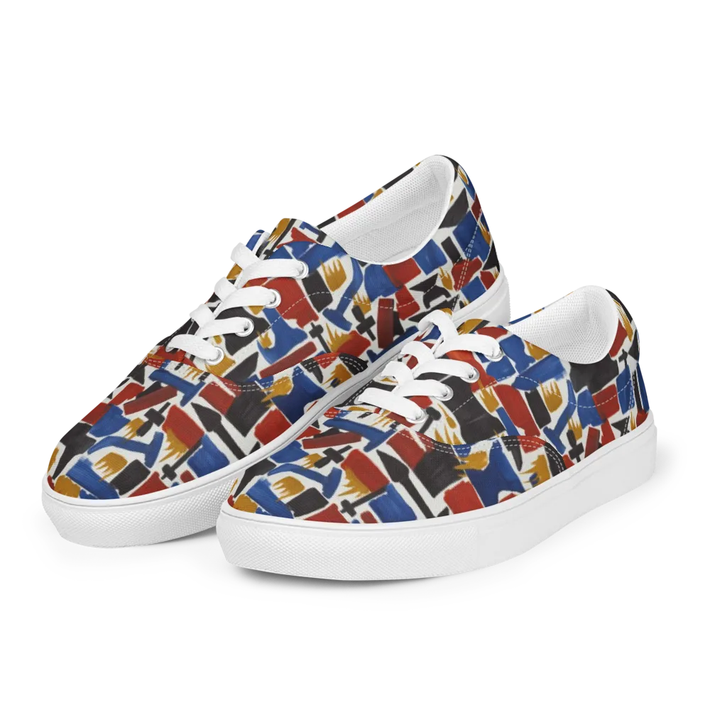 Forge Fête on Men's Lace-Up Canvas Shoes — Left Front