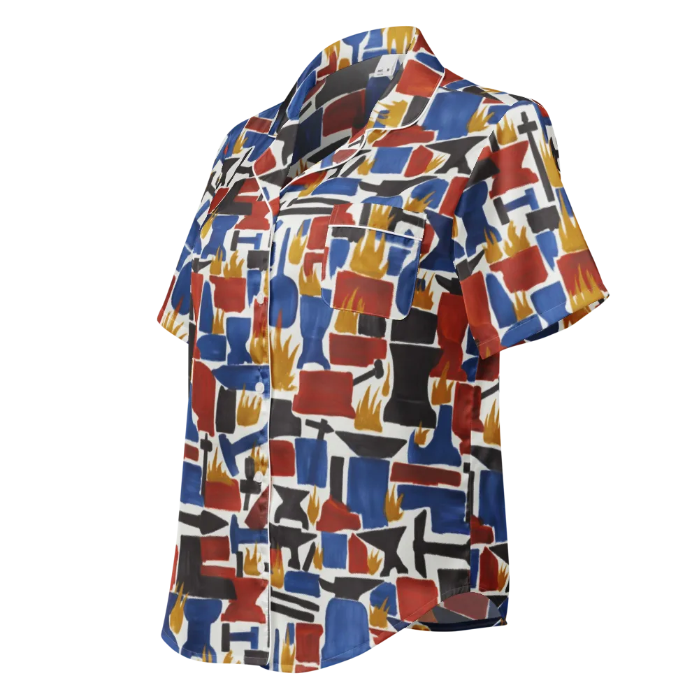 Forge Fête on Women's Short Sleeve Pajama Top — Left Front