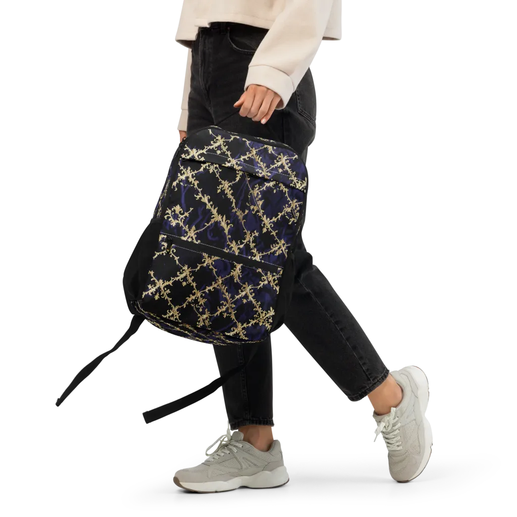 Nocturne Damask on Utility Backpack — Front