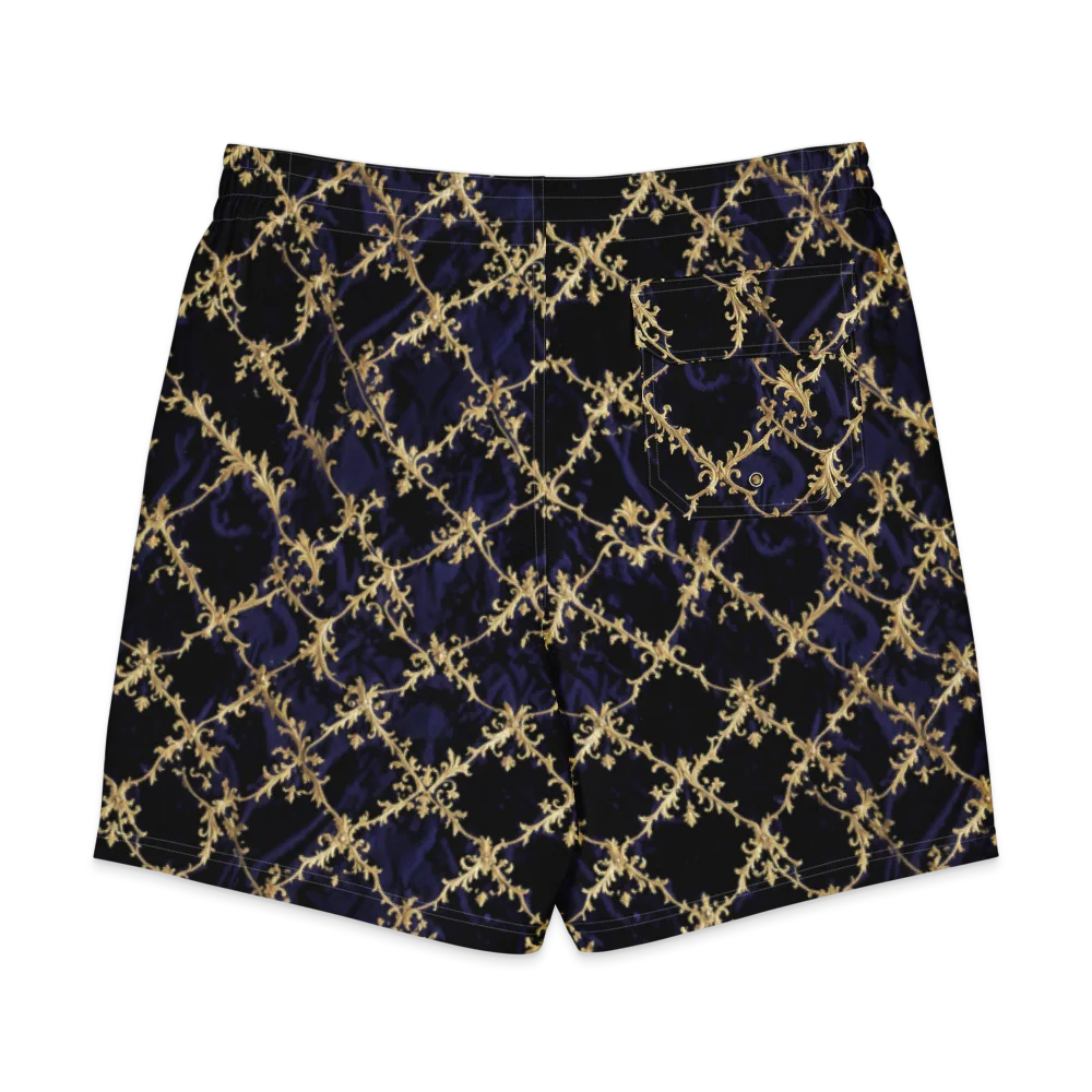 Nocturne Damask on Men's Board Shorts — Back