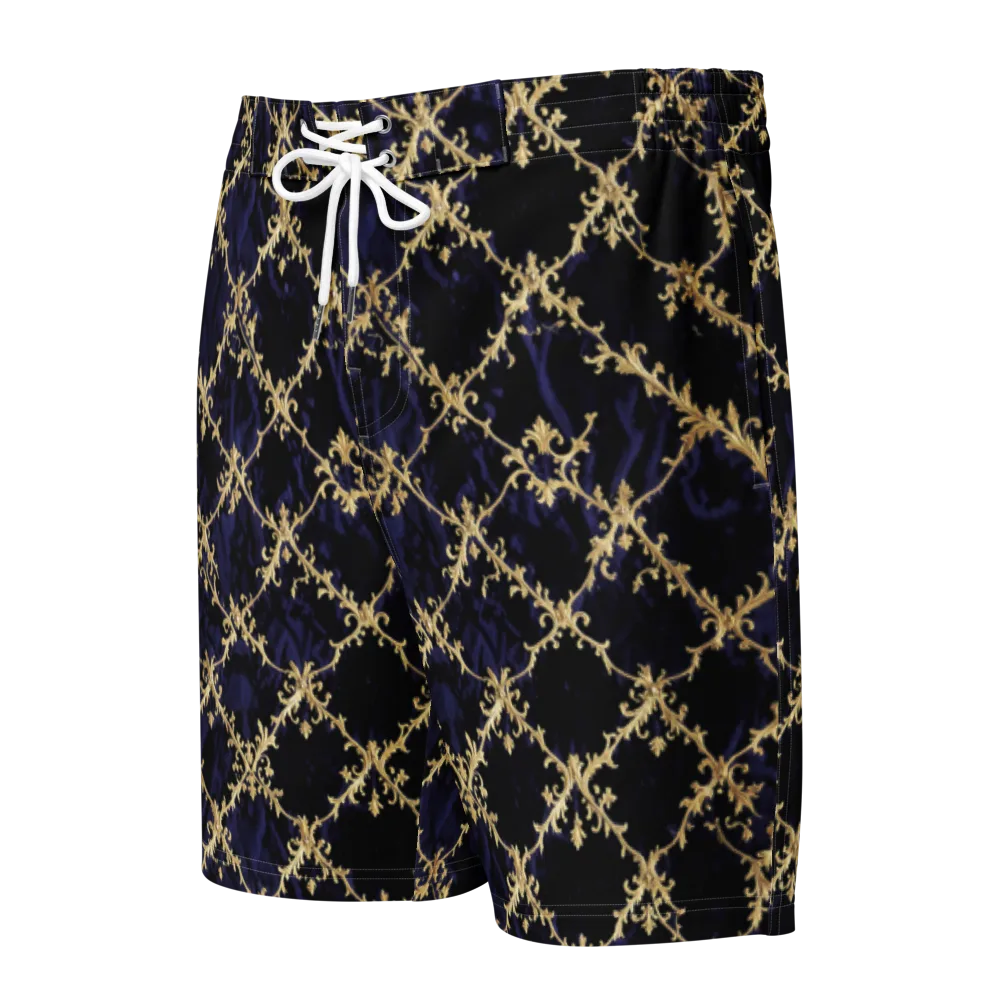 Nocturne Damask on Men's Board Shorts — Front