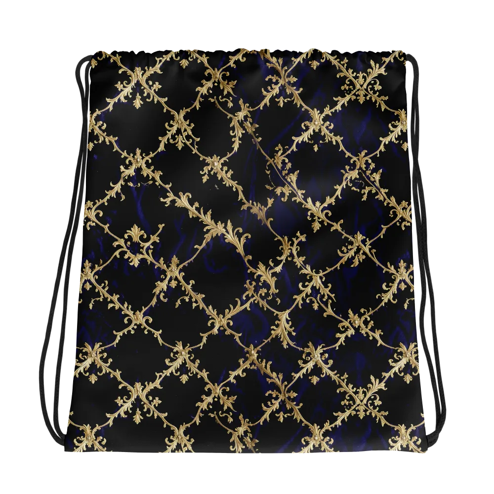 Nocturne Damask on Drawstring Bag — Photo