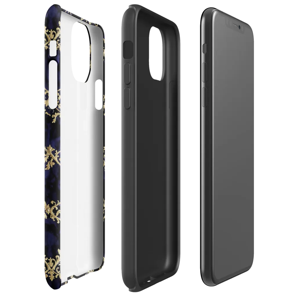Nocturne Damask on Tough Case for iPhone® — Right