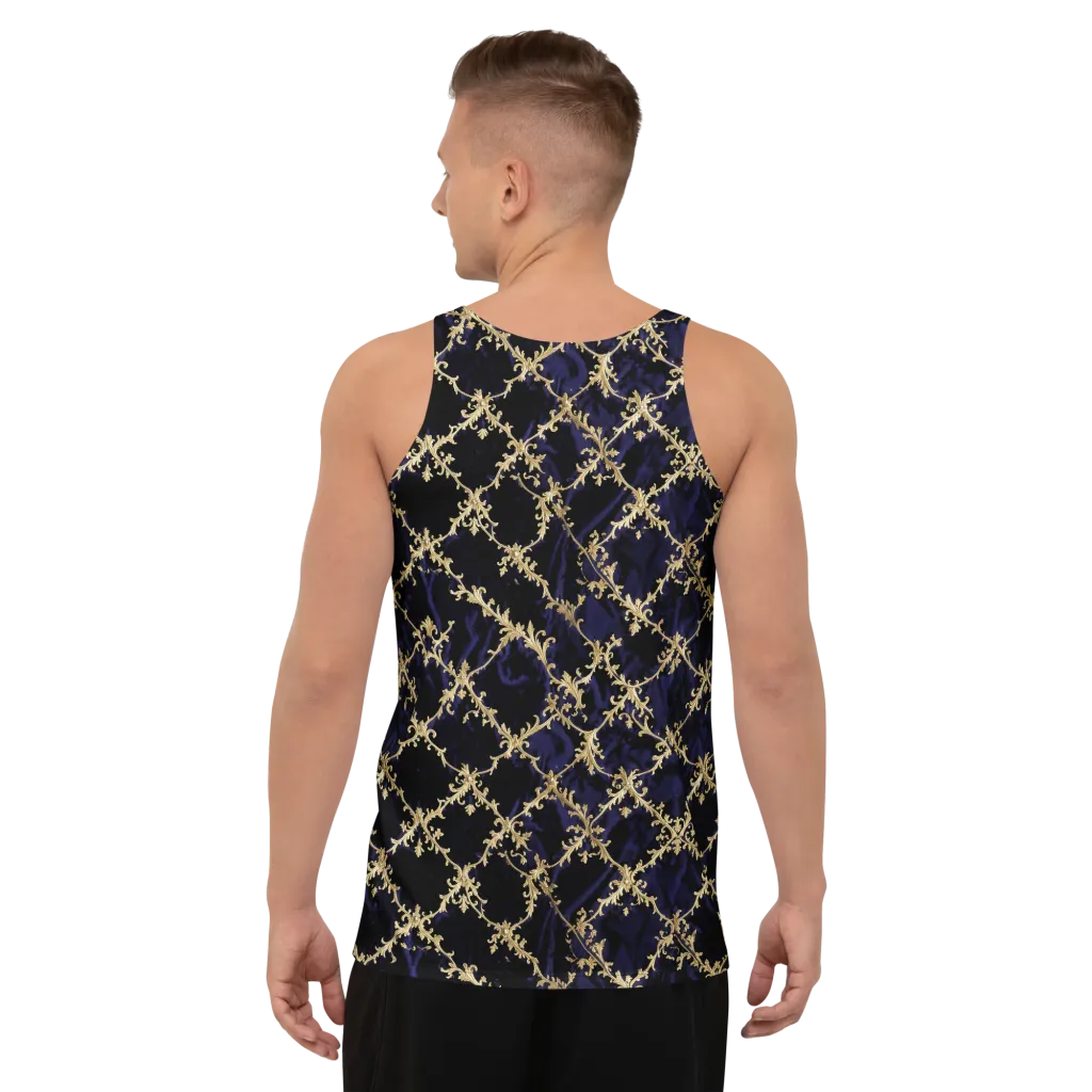 Nocturne Damask on Men's Tank Top — Back