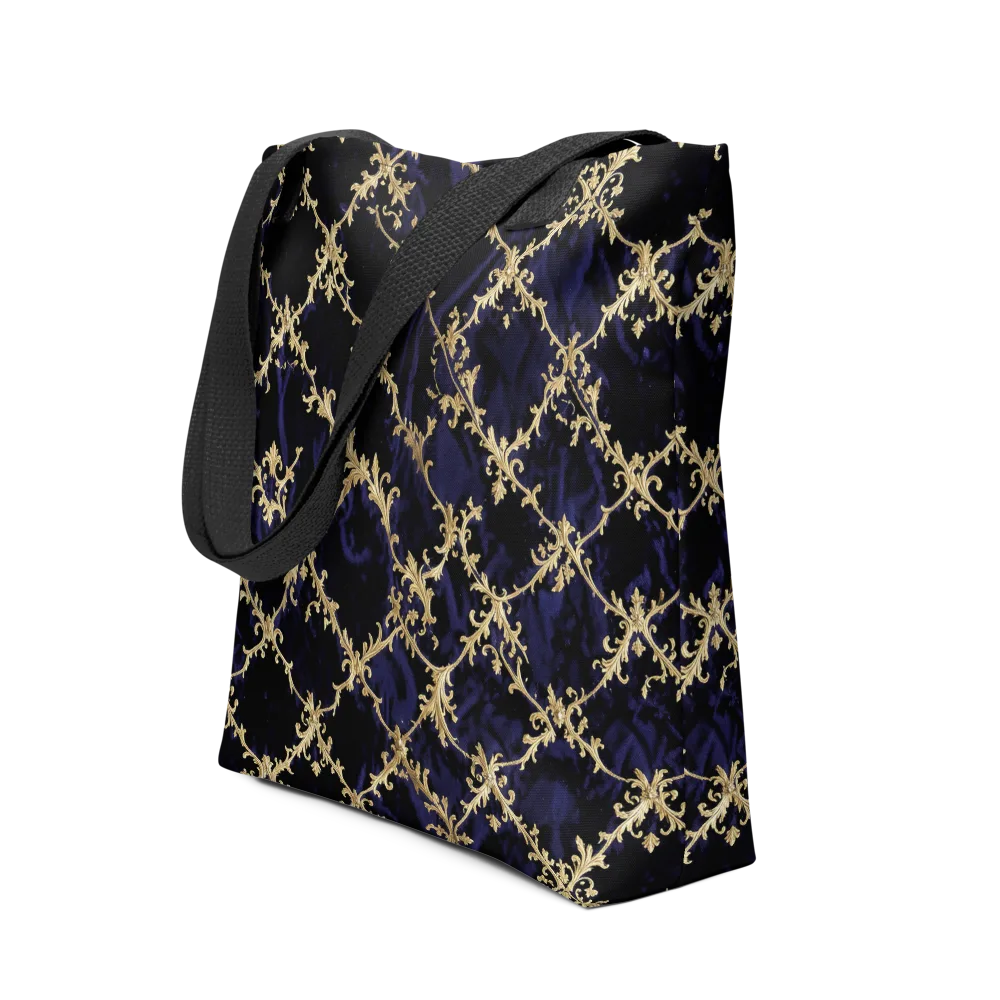 Nocturne Damask on Tote Bag — Front