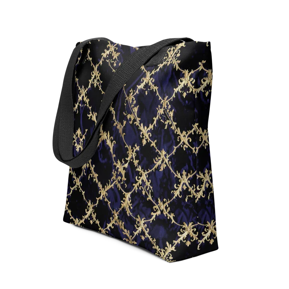 Nocturne Damask on Tote Bag — Front
