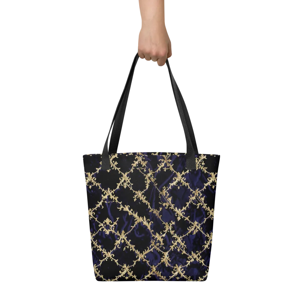 Nocturne Damask on Tote Bag — Front