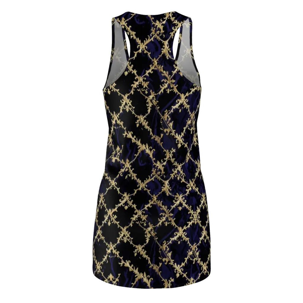 Nocturne Damask on Racerback Dress — Back
