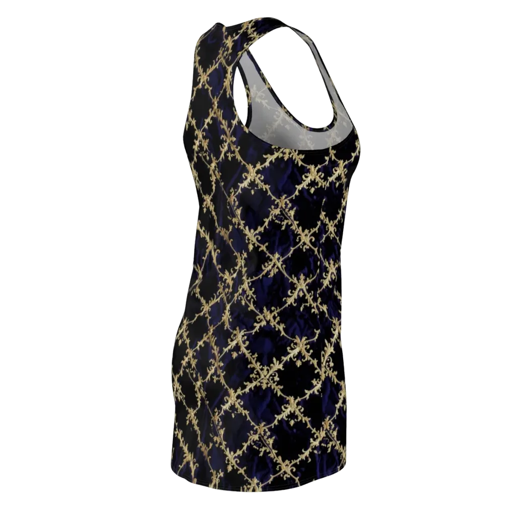 Nocturne Damask on Racerback Dress — Back Side