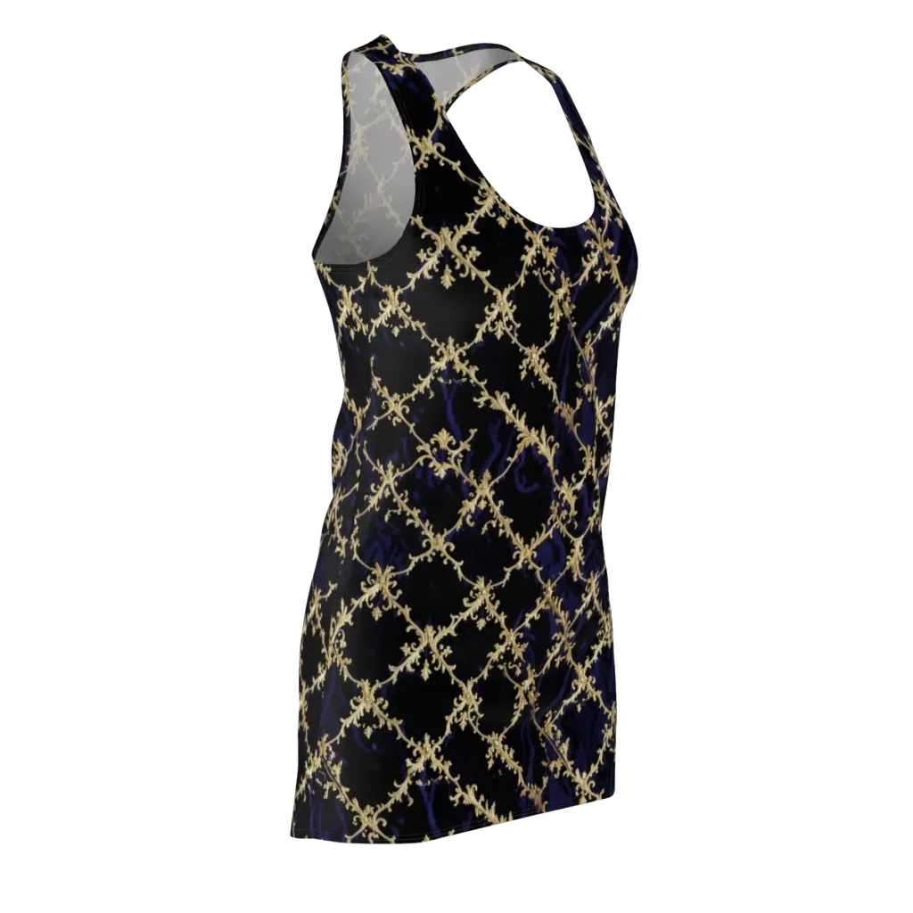 Nocturne Damask on Racerback Dress — Front Side