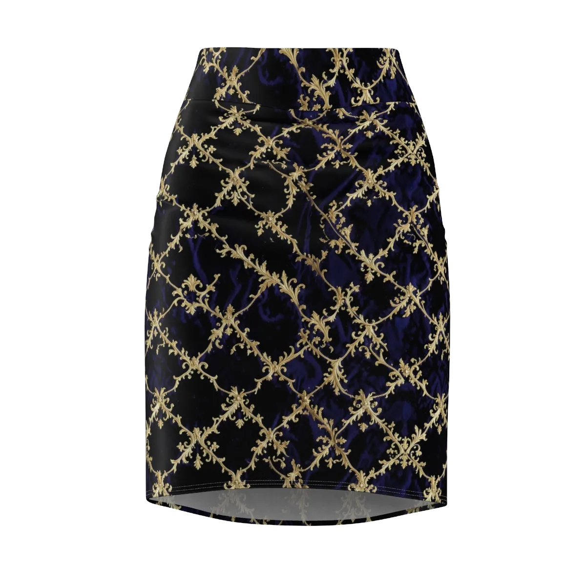 Nocturne Damask on Pencil Skirt — Front