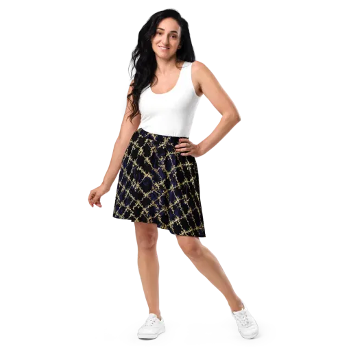Nocturne Damask on a Skater Skirt