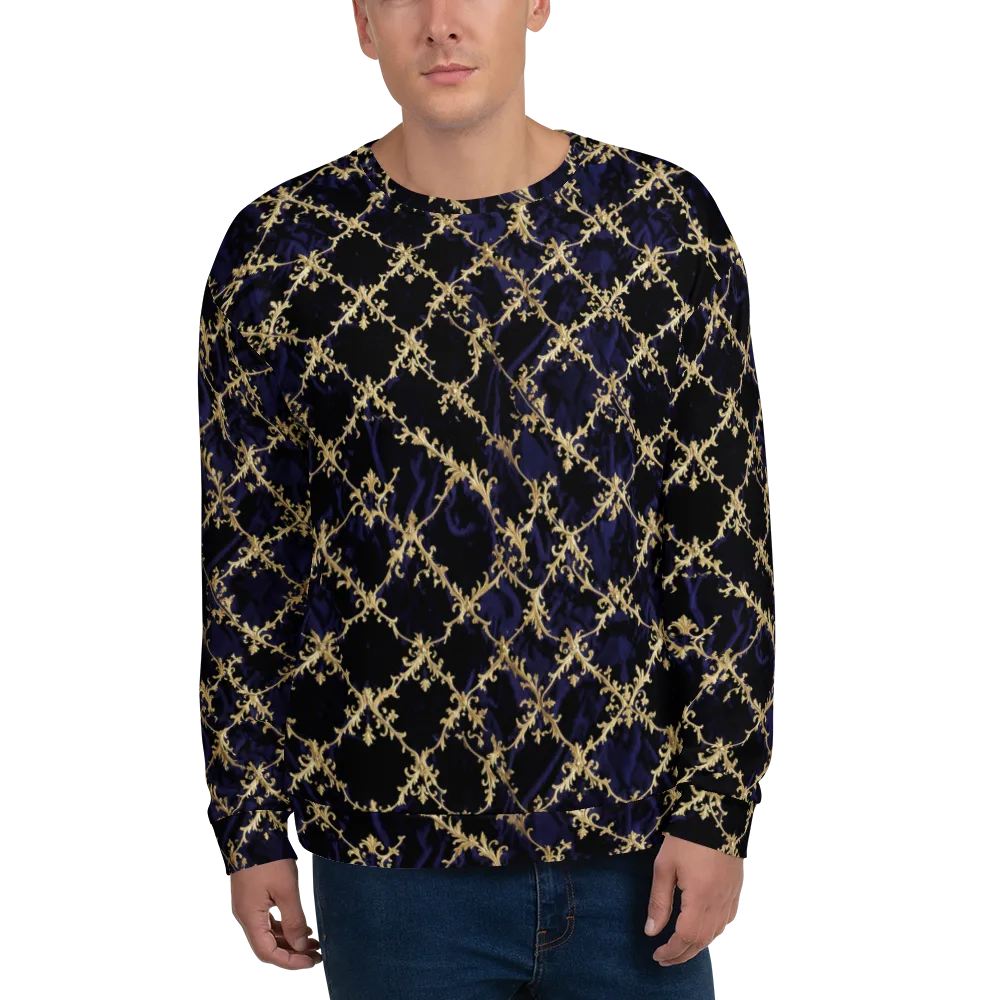 Nocturne Damask on Sweatshirt — Front