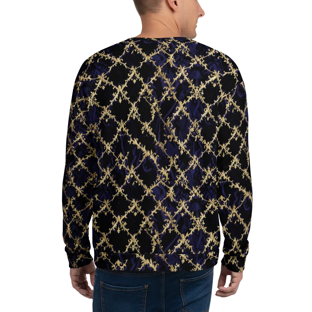 Nocturne Damask on Sweatshirt — Back