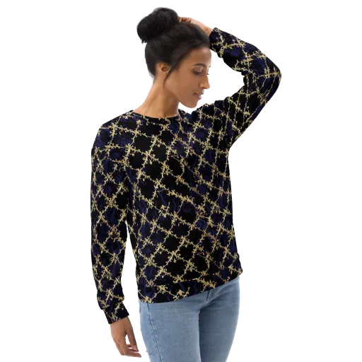 Nocturne Damask on a Sweatshirt