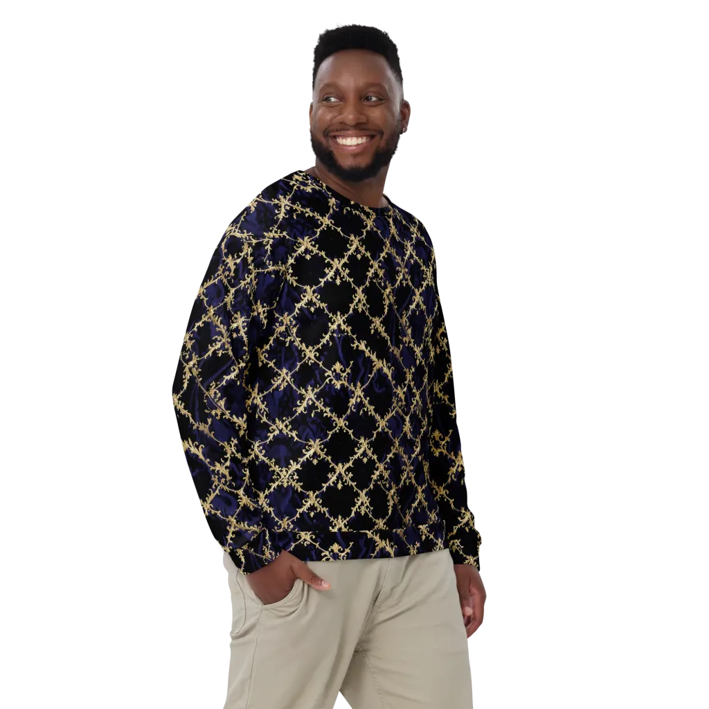 Nocturne Damask on Sweatshirt — Front