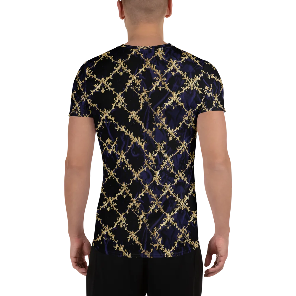 Nocturne Damask on Men's Athletic T-Shirt — Back