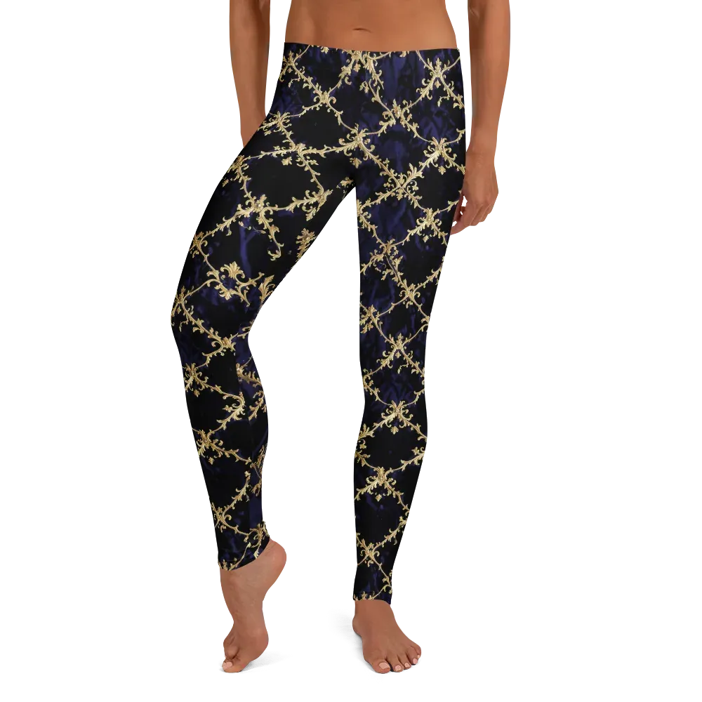 Nocturne Damask on Leggings — Front