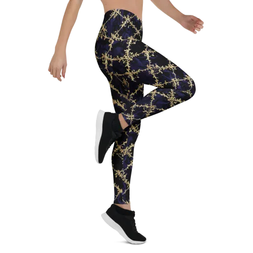 Nocturne Damask on a Leggings