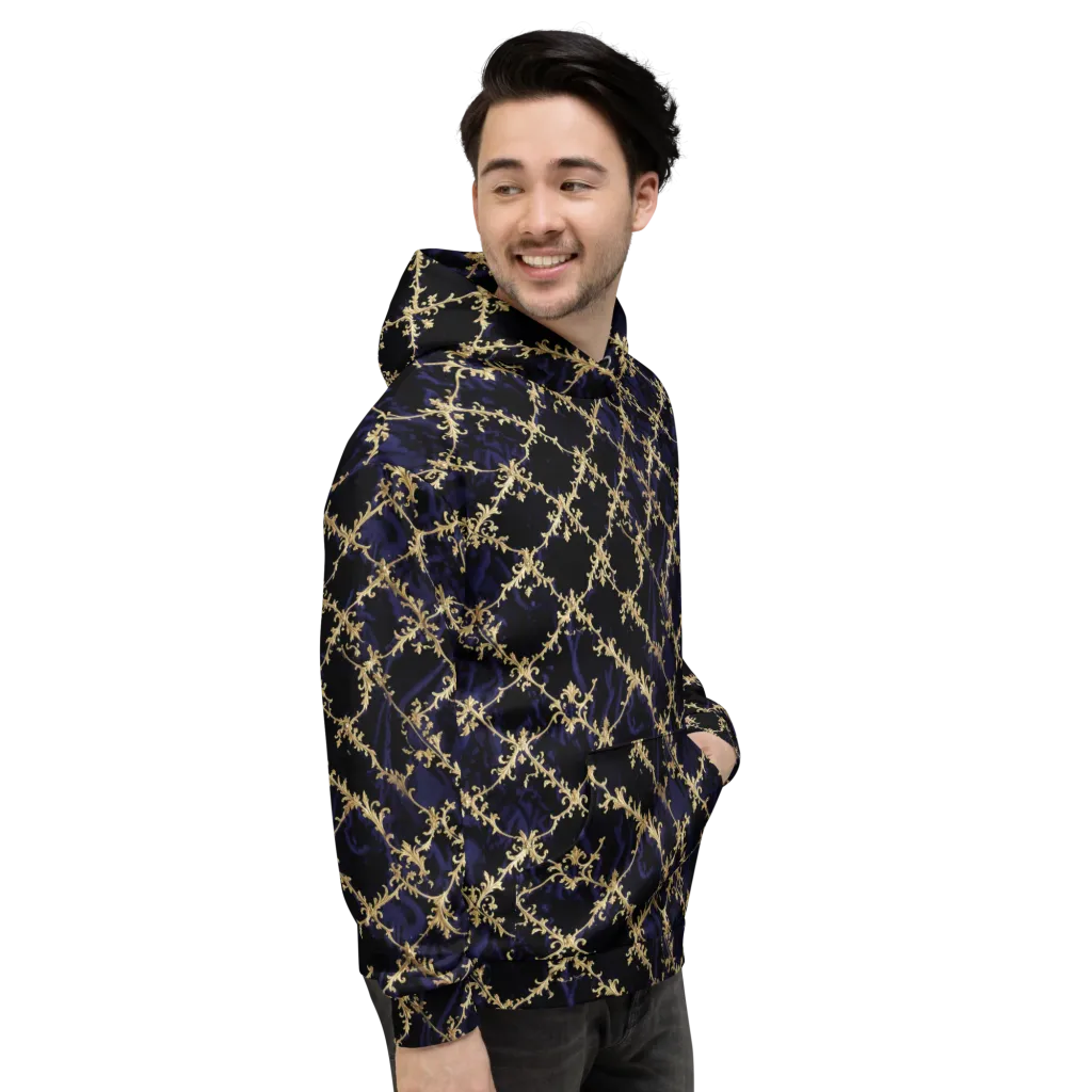 Nocturne Damask on Hoodie — Right