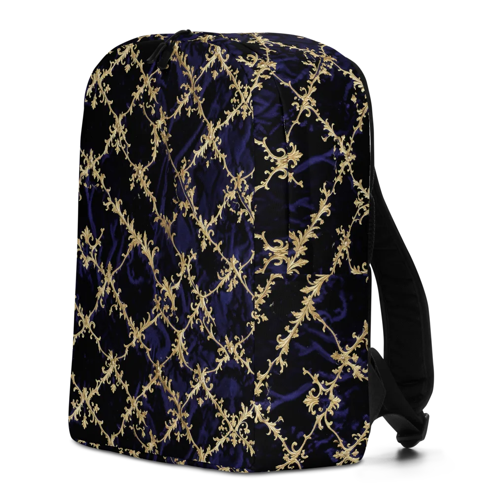 Nocturne Damask on Minimalist Backpack — Left