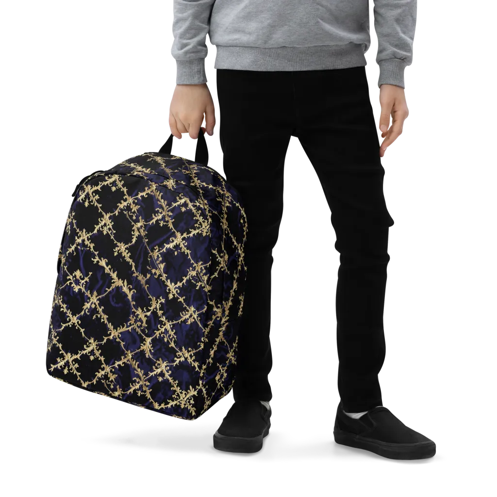 Nocturne Damask on Minimalist Backpack — Zoomed-in