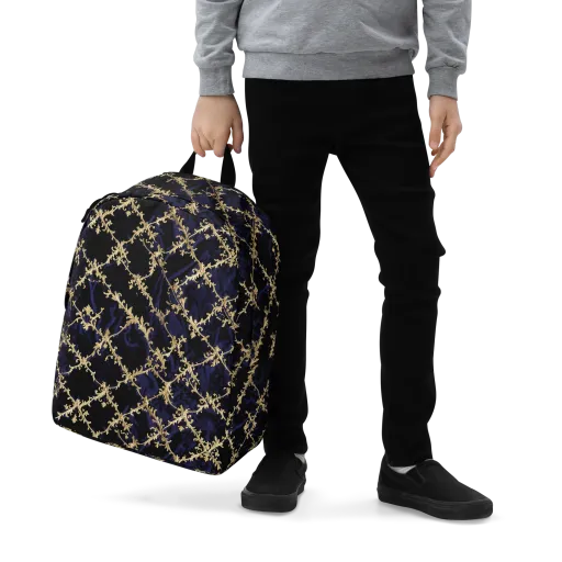 Nocturne Damask on a Minimalist Backpack