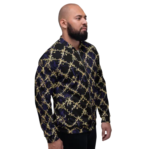 Nocturne Damask on a Bomber Jacket