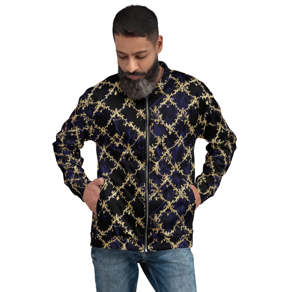 Nocturne Damask on Bomber Jacket — Front