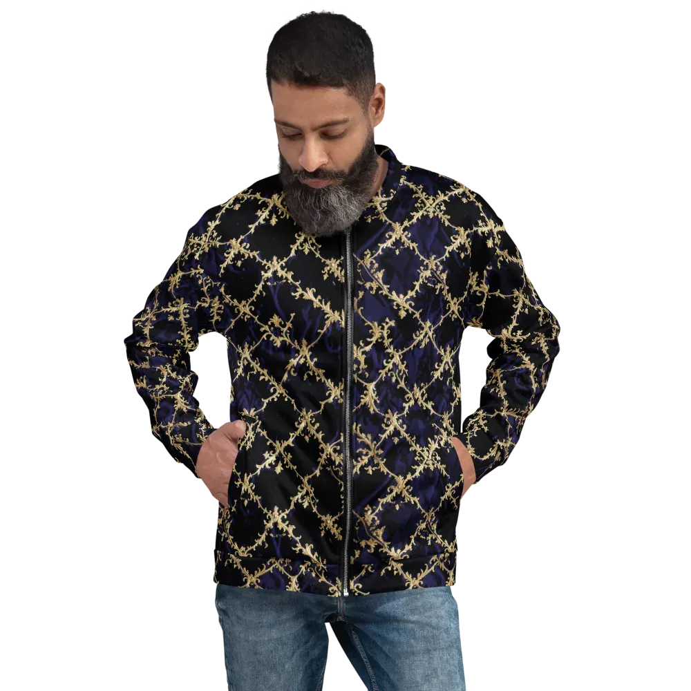 Nocturne Damask on Bomber Jacket — Front