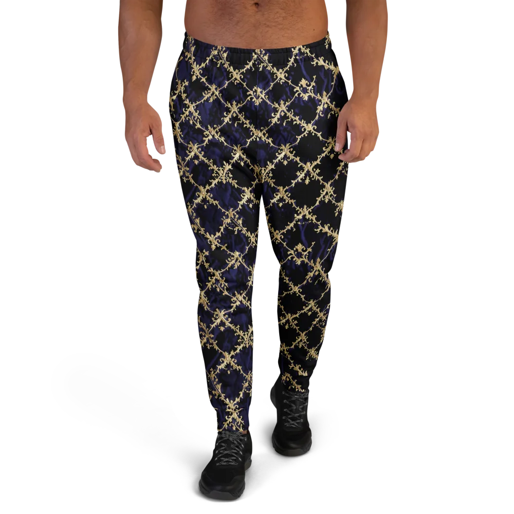 Nocturne Damask on Men's Joggers — Front