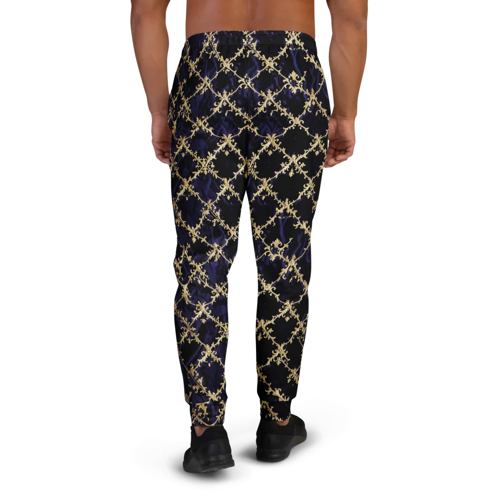 Nocturne Damask on Men's Joggers — Back