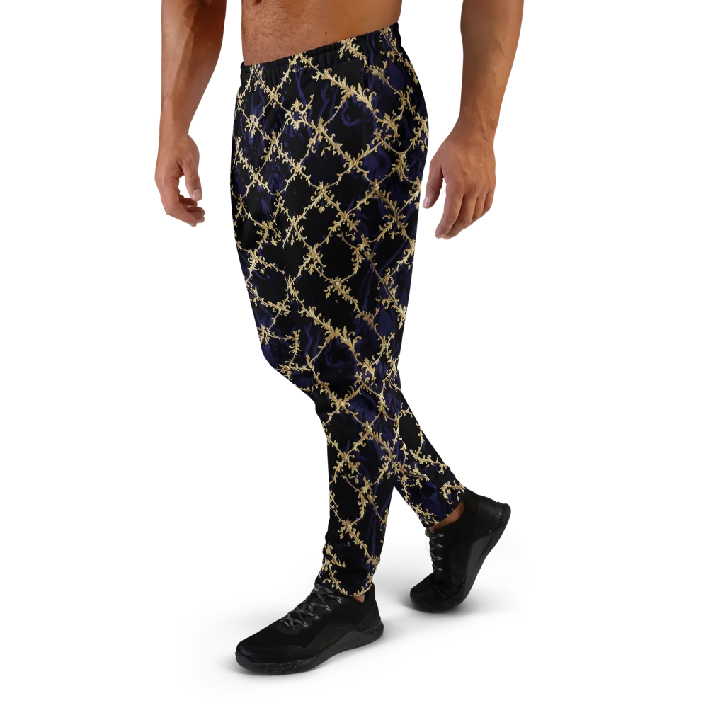 Nocturne Damask on Men's Joggers — Left