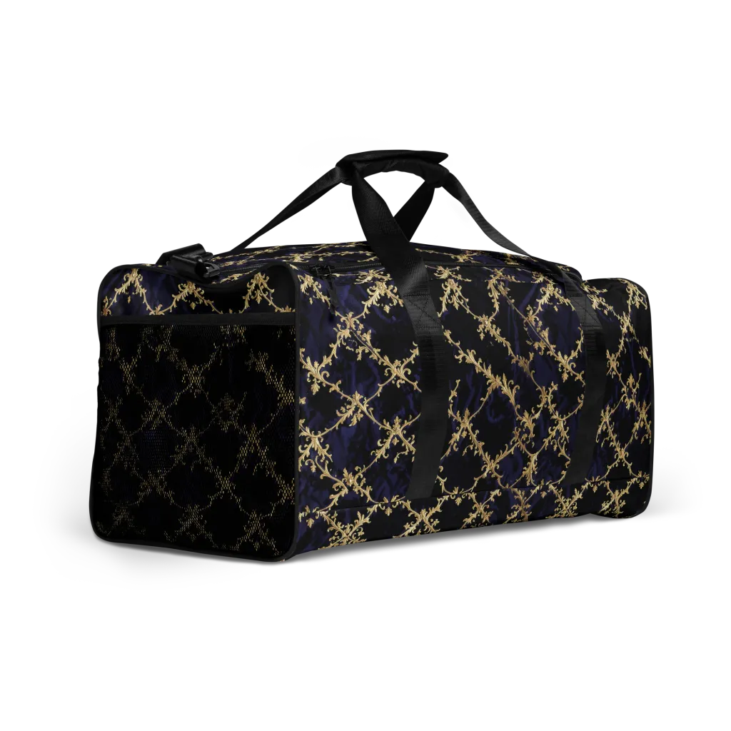 Nocturne Damask on Duffle Bag — Right Front