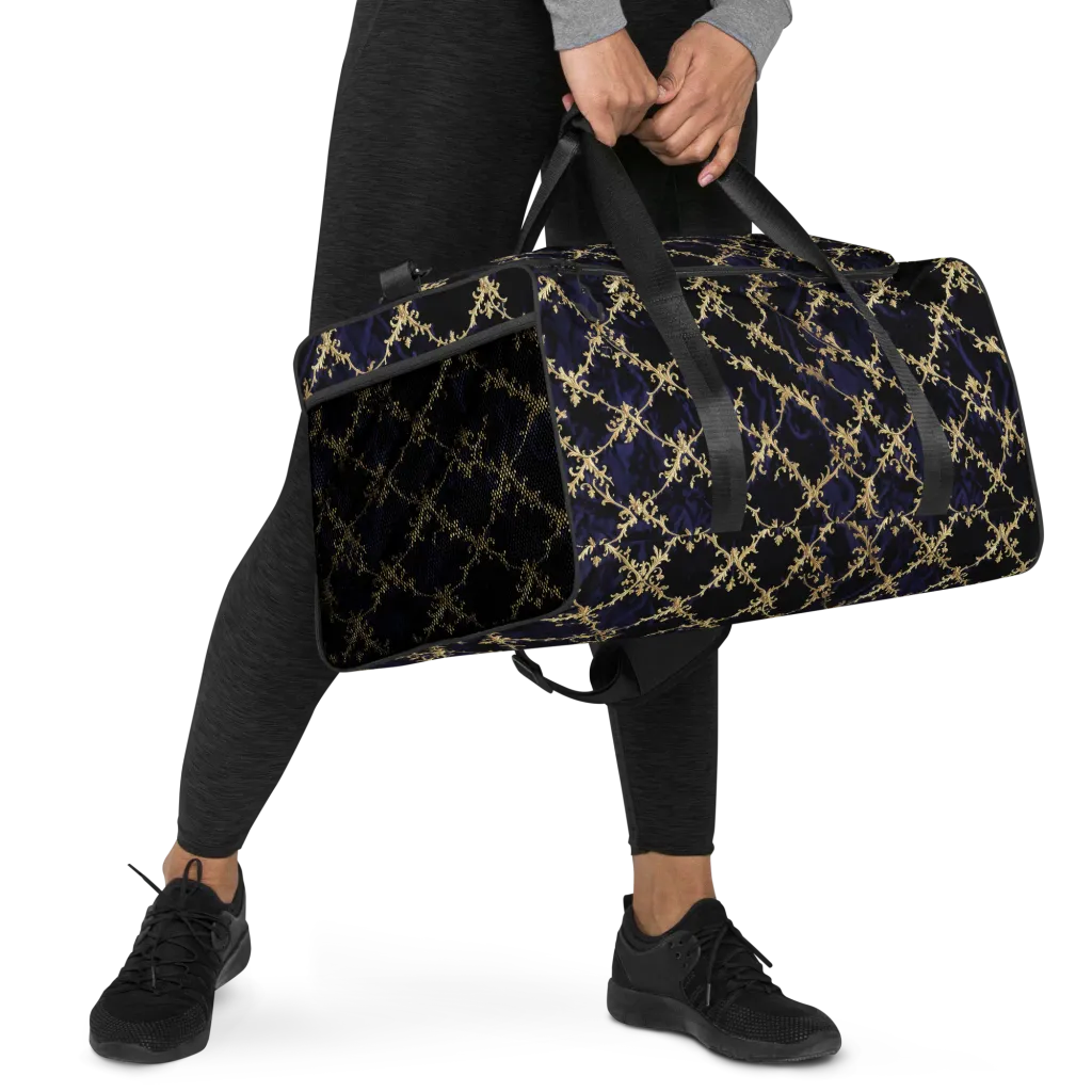 Nocturne Damask on Duffle Bag — Right Front