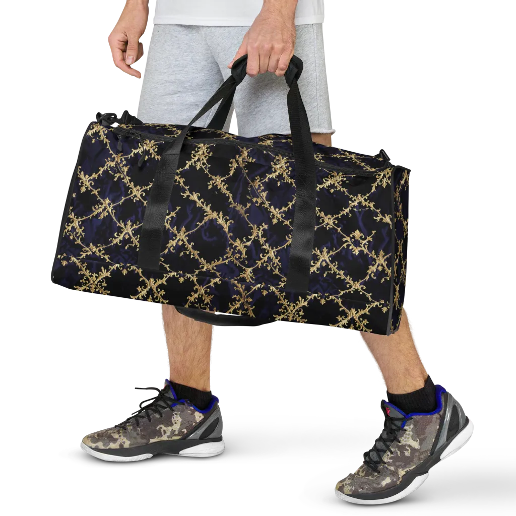 Nocturne Damask on Duffle Bag — Front
