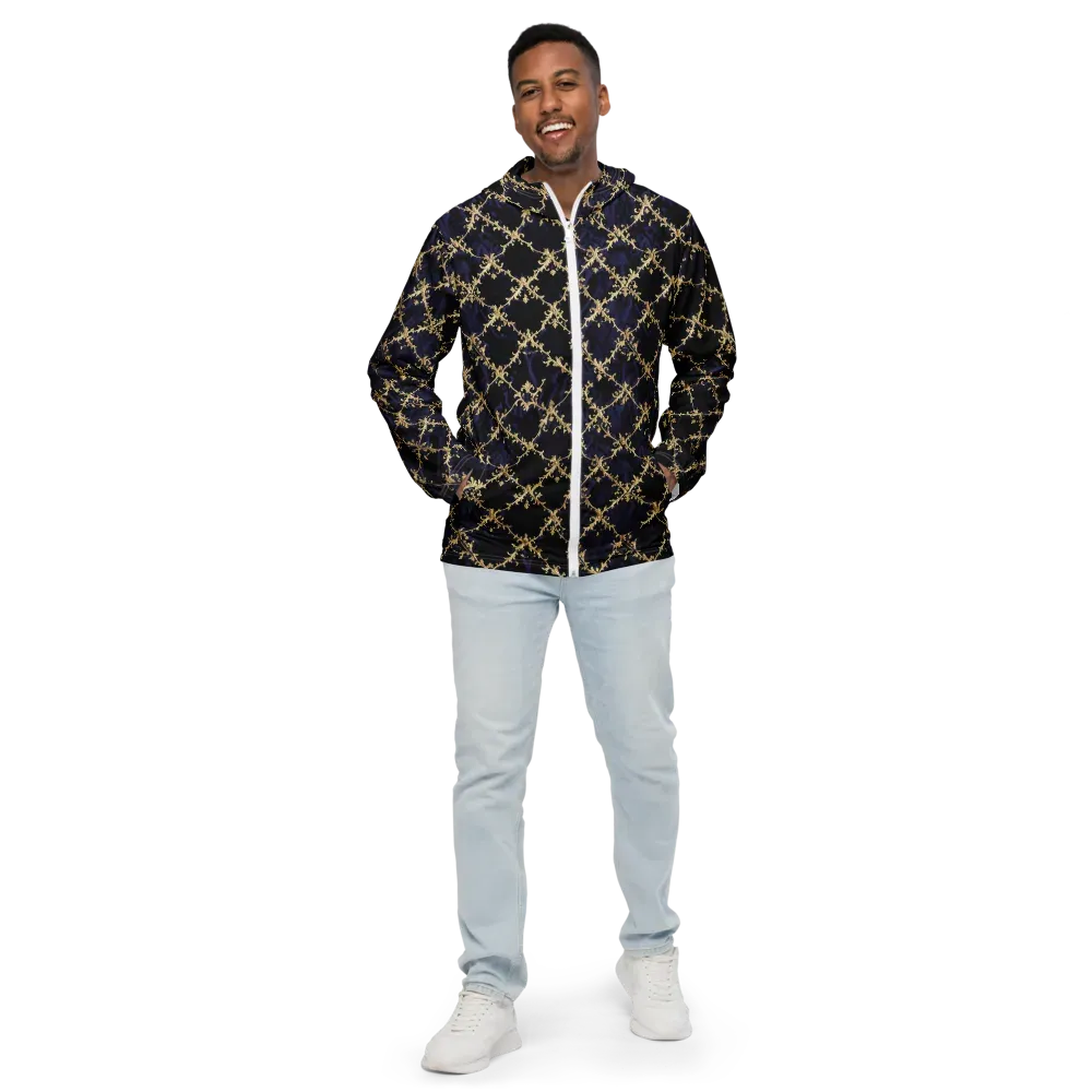 Nocturne Damask on Men's Windbreaker — Front
