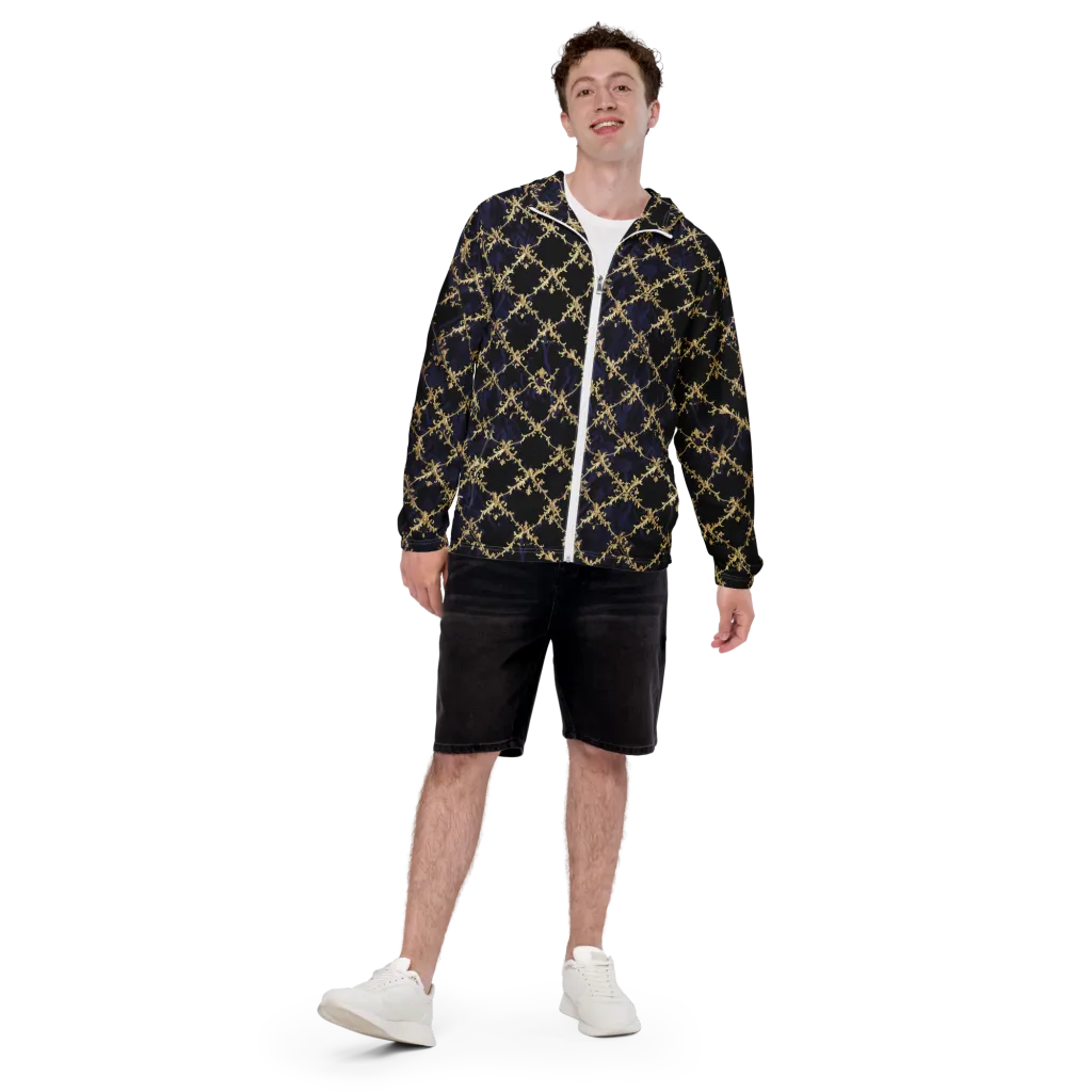 Nocturne Damask on Men's Windbreaker — Front