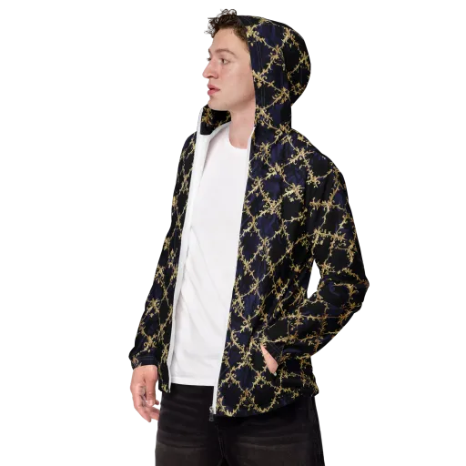 Nocturne Damask on a Men's Windbreaker
