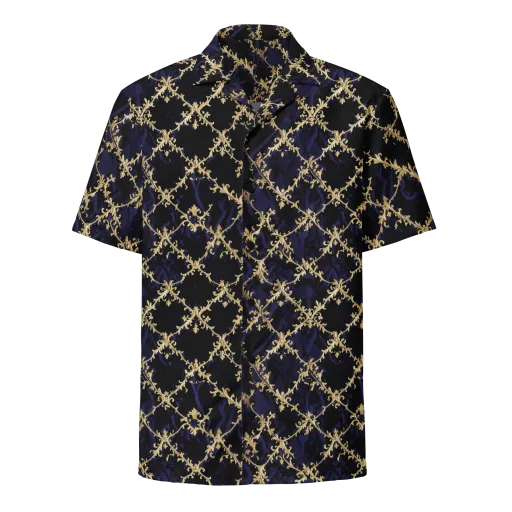 Nocturne Damask on a Button Shirt
