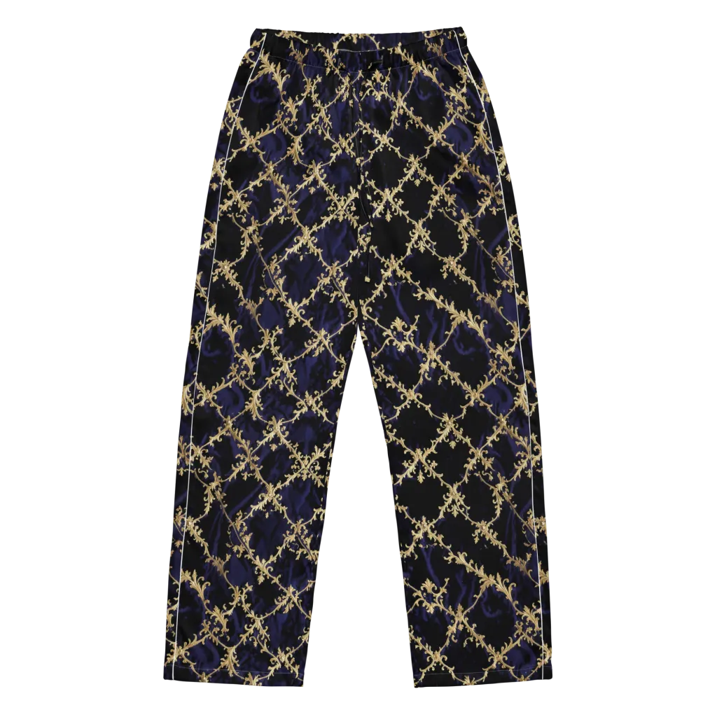 Nocturne Damask on Women's Pajama Pants — Front