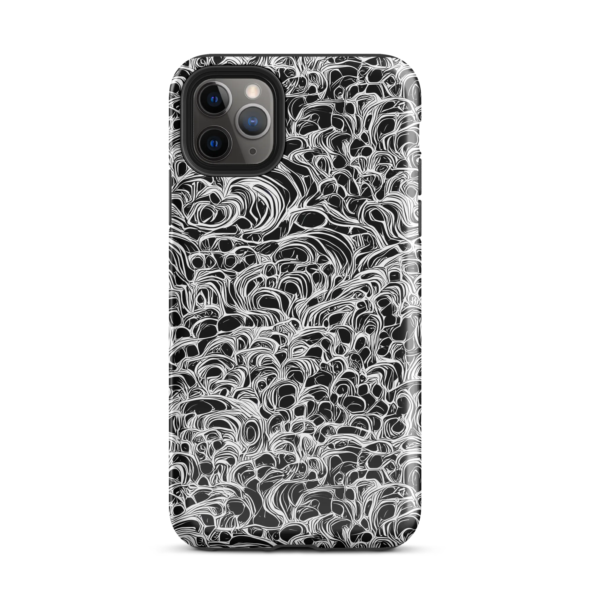 Monochrome Tangle on Tough Case for iPhone® — Front