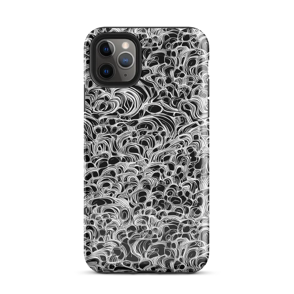 Monochrome Tangle on Tough Case for iPhone® — Front