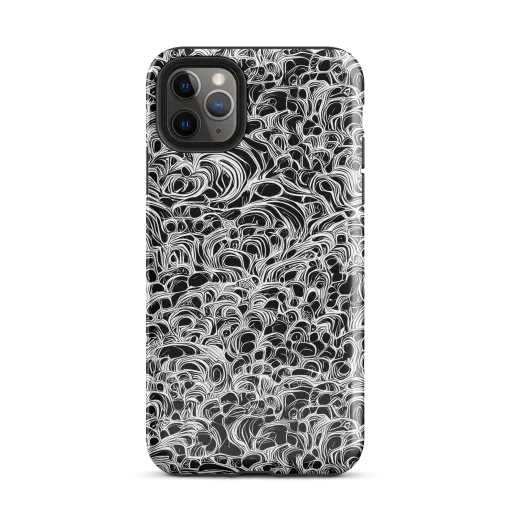 Monochrome Tangle on a Tough Case for iPhone®