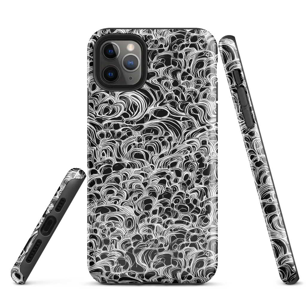 Monochrome Tangle on Tough Case for iPhone® — Front