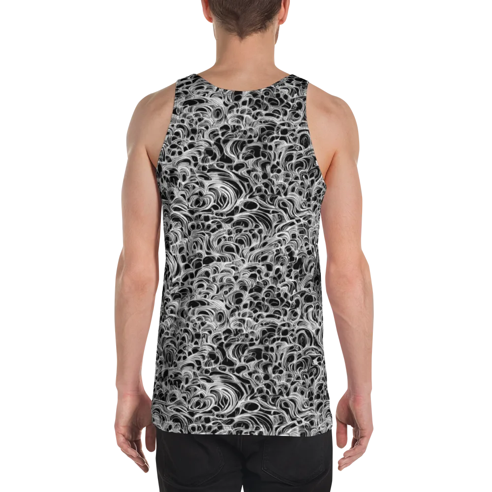 Monochrome Tangle on Men's Tank Top — Back