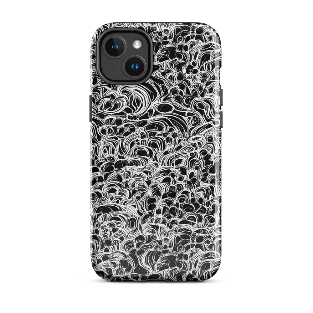 Monochrome Tangle on MagSafe Tough Case for iPhone® — Front