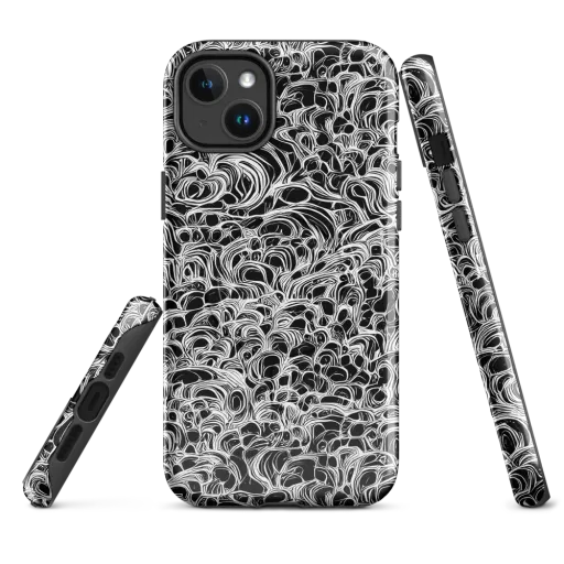 Monochrome Tangle on a MagSafe Tough Case for iPhone®