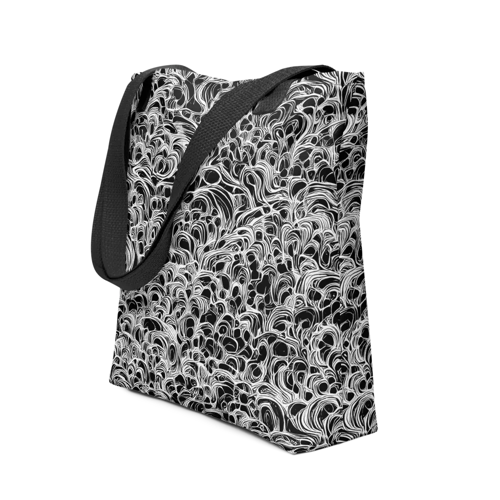 Monochrome Tangle on Tote Bag — Front