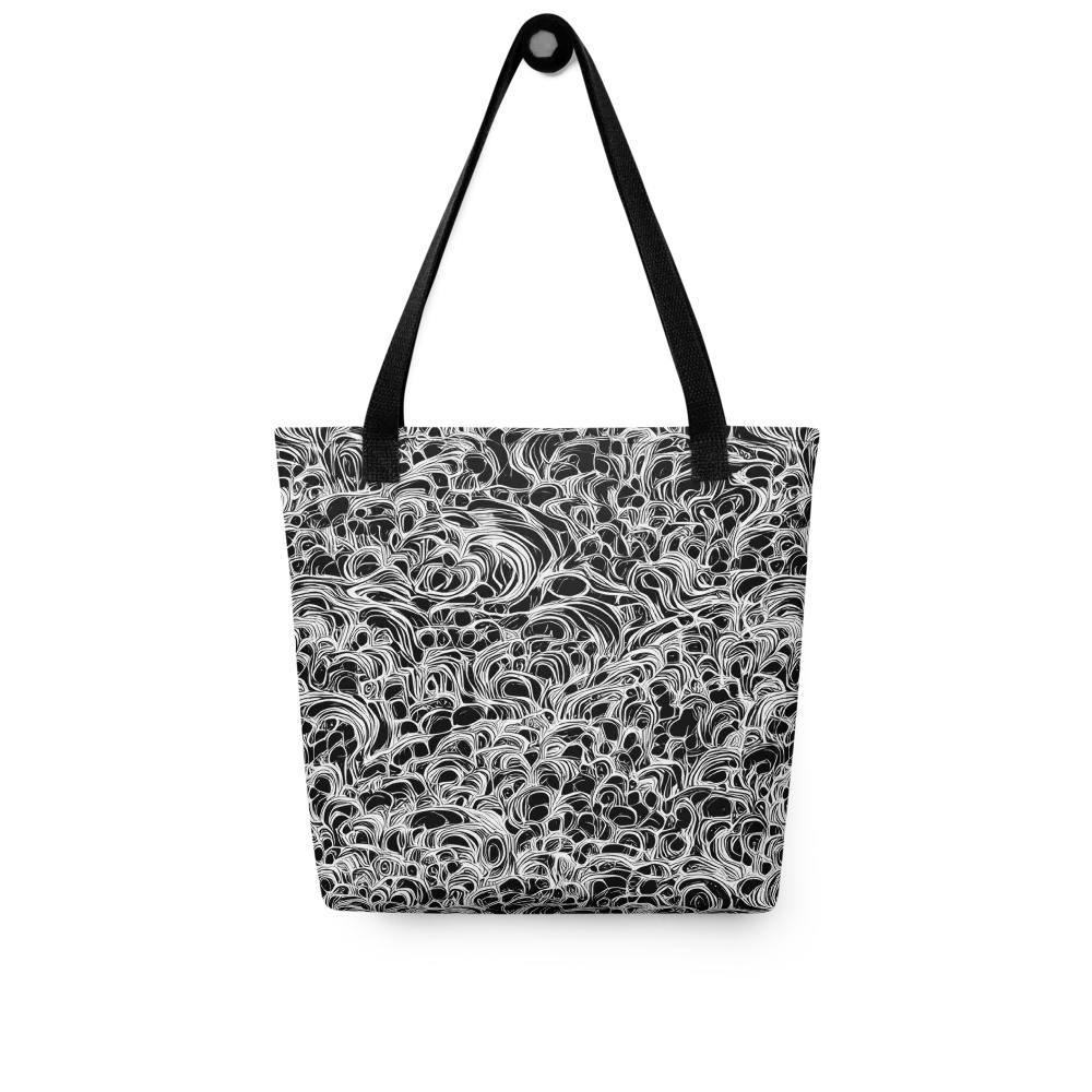 Monochrome Tangle on Tote Bag — Front